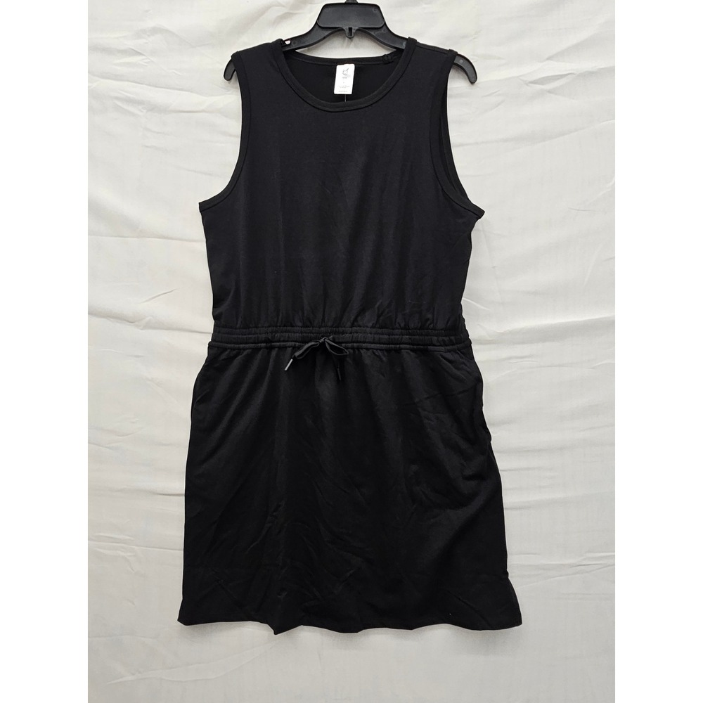 Member's Mark Womens Tank Dress Black Cotton Blend Casual Size Large